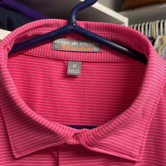 Medalist Golf Club Peter Millar Shirt Size Medium Pink - Picture 3 of 3